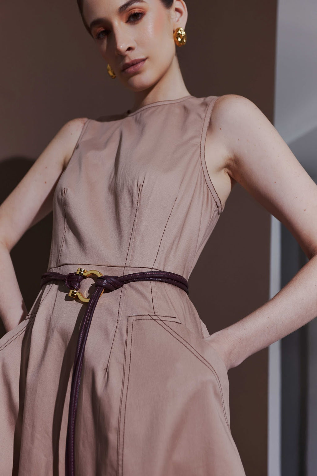 Ariana Belt in Burgundy, alternate
