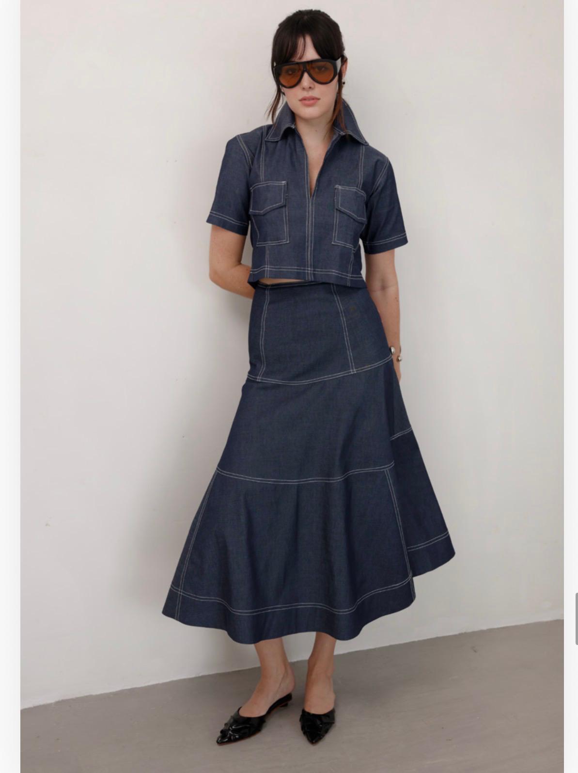 Renata Skirt in Denim
