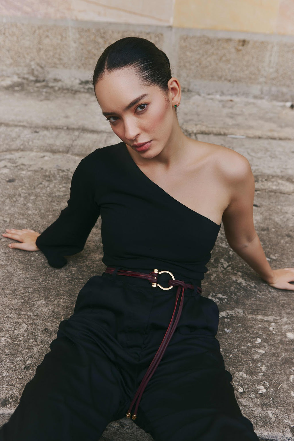Ariana Belt in Burgundy
