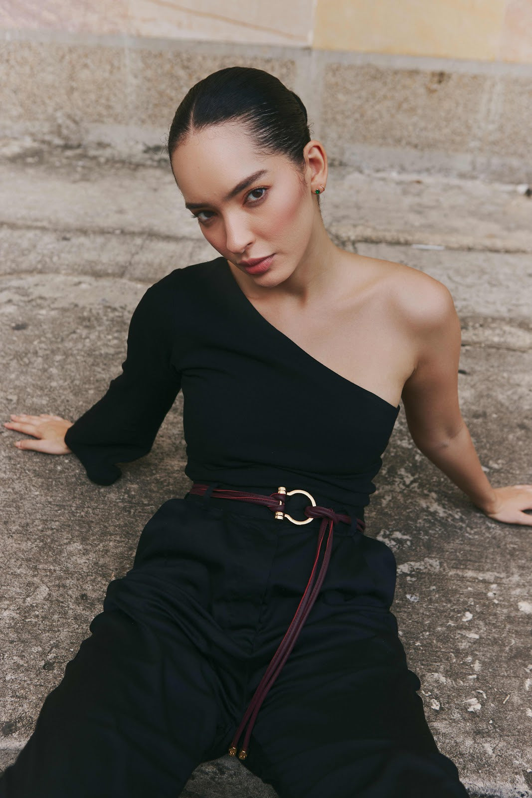 Ariana Belt in Burgundy