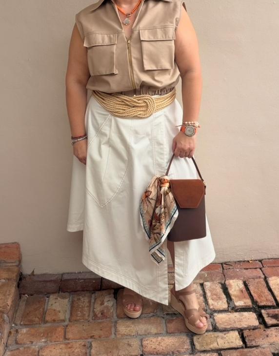 Belinda Skirt White